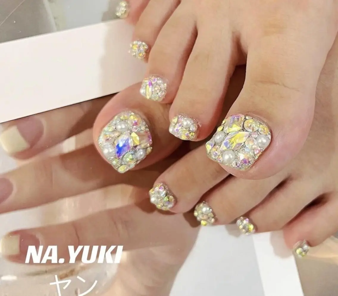👣フット・120分つけ放題画像持ち込み9900円大きいパーツ/ストーンのせ放題ok)【初回ジェルオフ無料ケア込み】の写真
