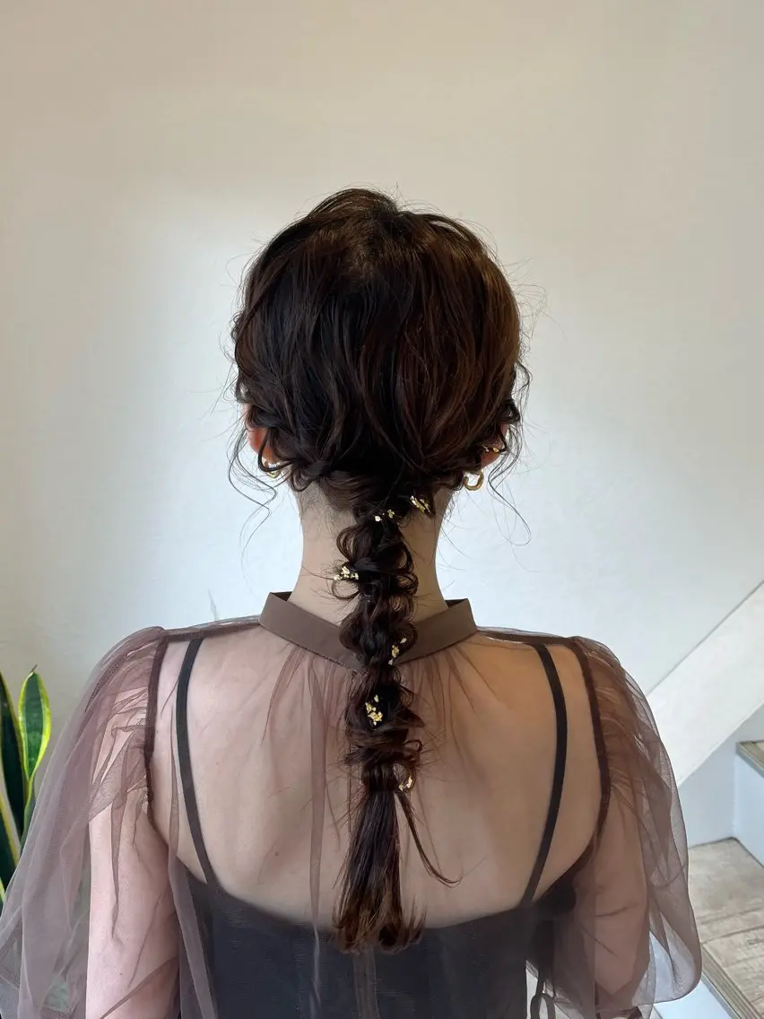 ロング ヘアアレンジ ヘアセット TIDEHAIR YUKINAのヘアスタイル