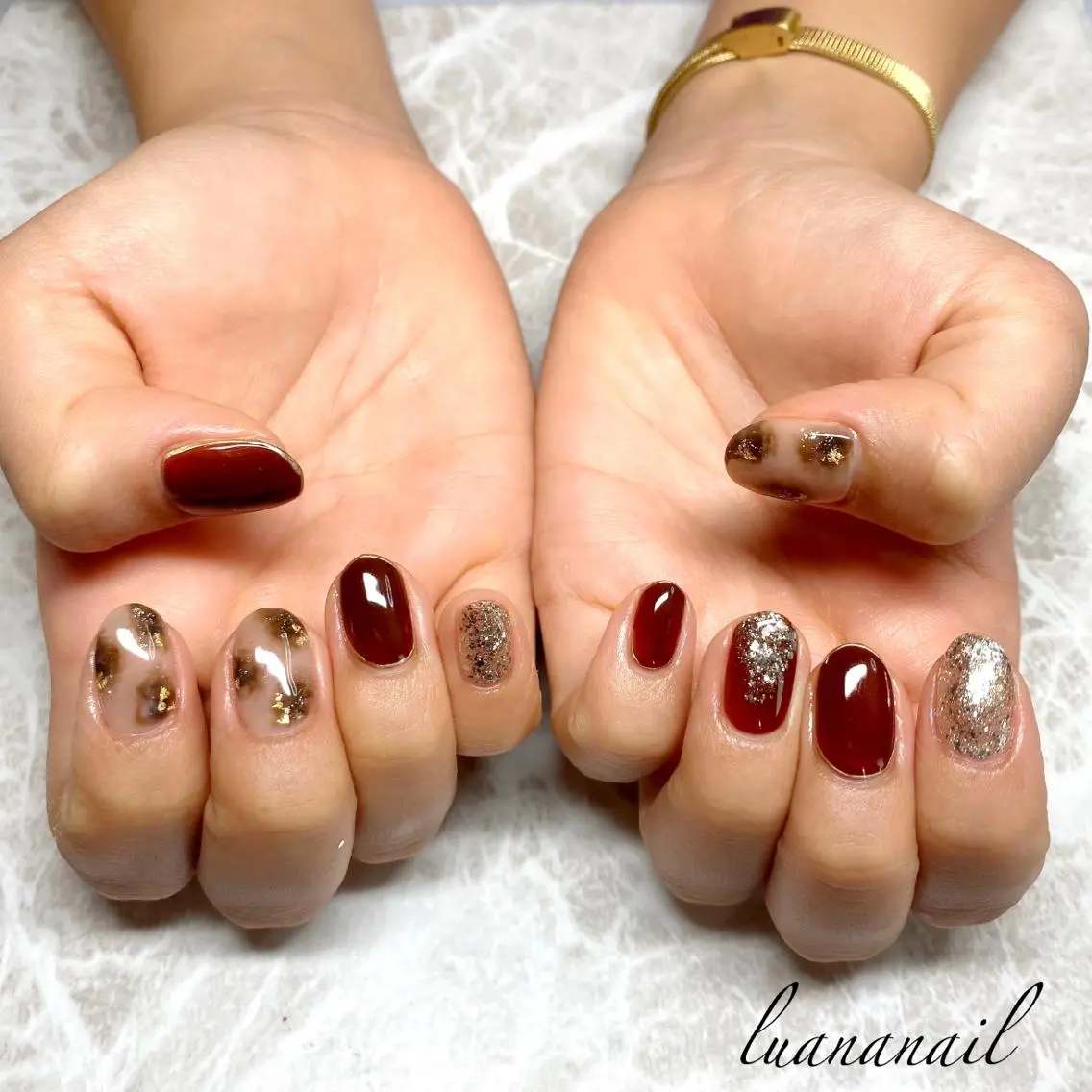 ネイル ボルドー luana nailのネイルデザイン