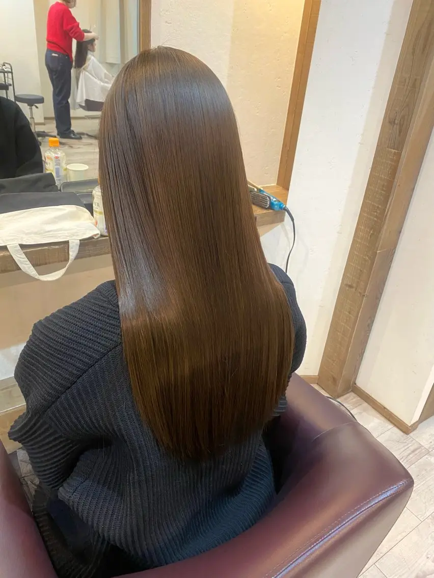 セミロング カラー 縮毛矯正 🍑 モモカ🍑のヘアスタイル