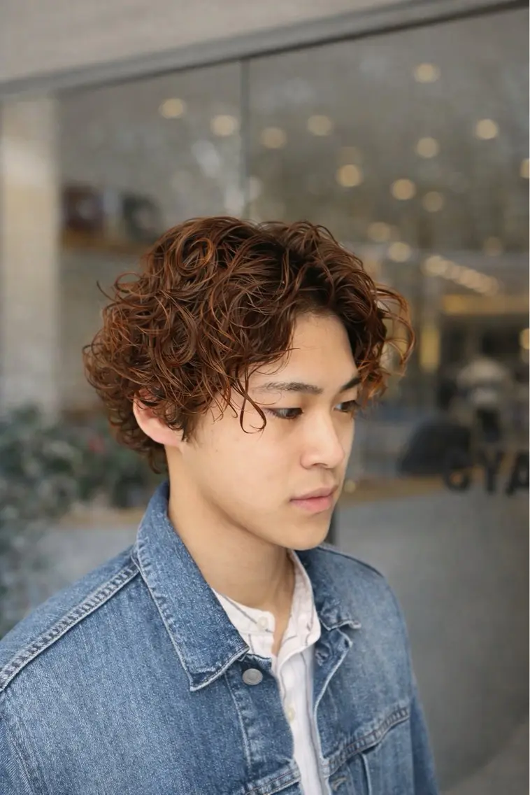 メンズ カット パーマ 崎久保 優菜のヘアスタイル