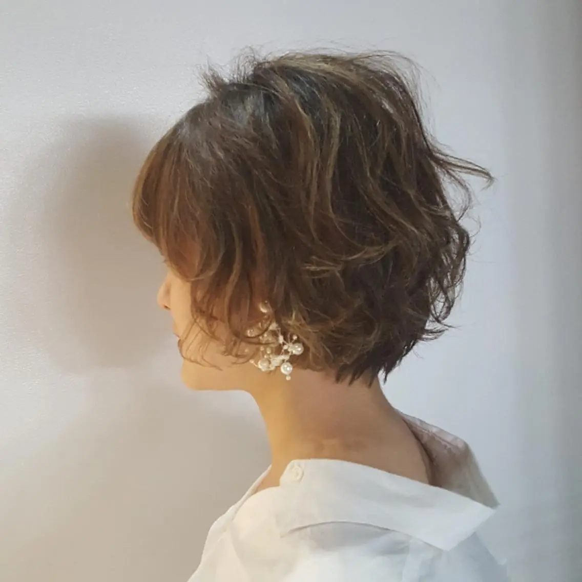 ショート パーマ パーマ トリートメント 美髪⭐︎髪質改善 井上　康司のヘアスタイル