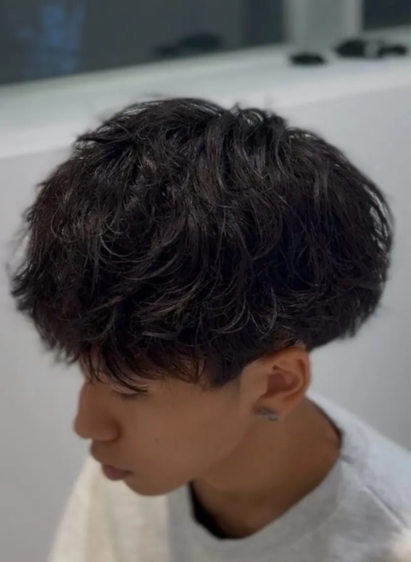 🔥【人気No.1】メンズカット＋デザインパーマ✨＋トリートメント✨の写真