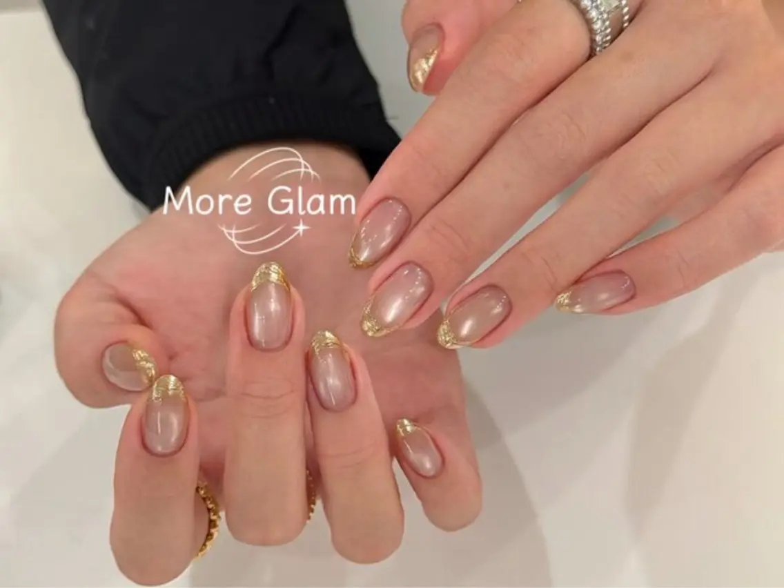 ミディアム ハンドネイル more glam 原宿店のネイルデザイン