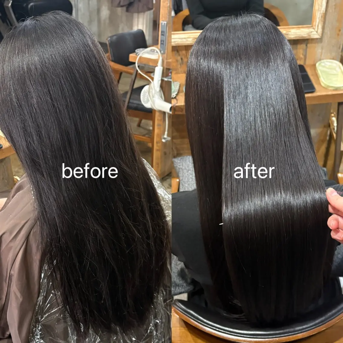 ロング パーマ 髪質改善 縮毛矯正 ストレートパーマ 縮毛矯正 トリートメント Hina/縮毛矯正/ 髪質改善/艶カラーのヘアスタイル