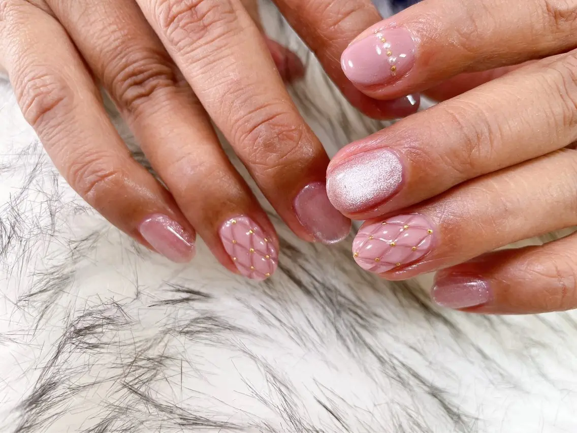 ネイル ジェルネイル 韓国ネイル マグネットネイル メンズネイル パラジェル kiki nail たまプラーザのネイルデザイン