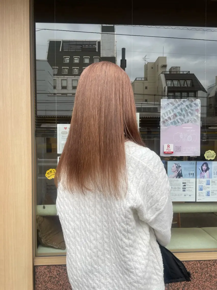 ロング カラー ベージュカラー ブリーチ ミルクティーベージュ 髪質改善/Bloss om🌷高橋沙衣のヘアスタイル