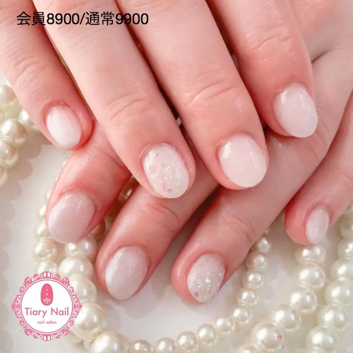 ネイル 桜ネイル 長さ出し スカルプネイル 春ネイル 💗🪽Tiary Nail🪽💗のネイルデザイン