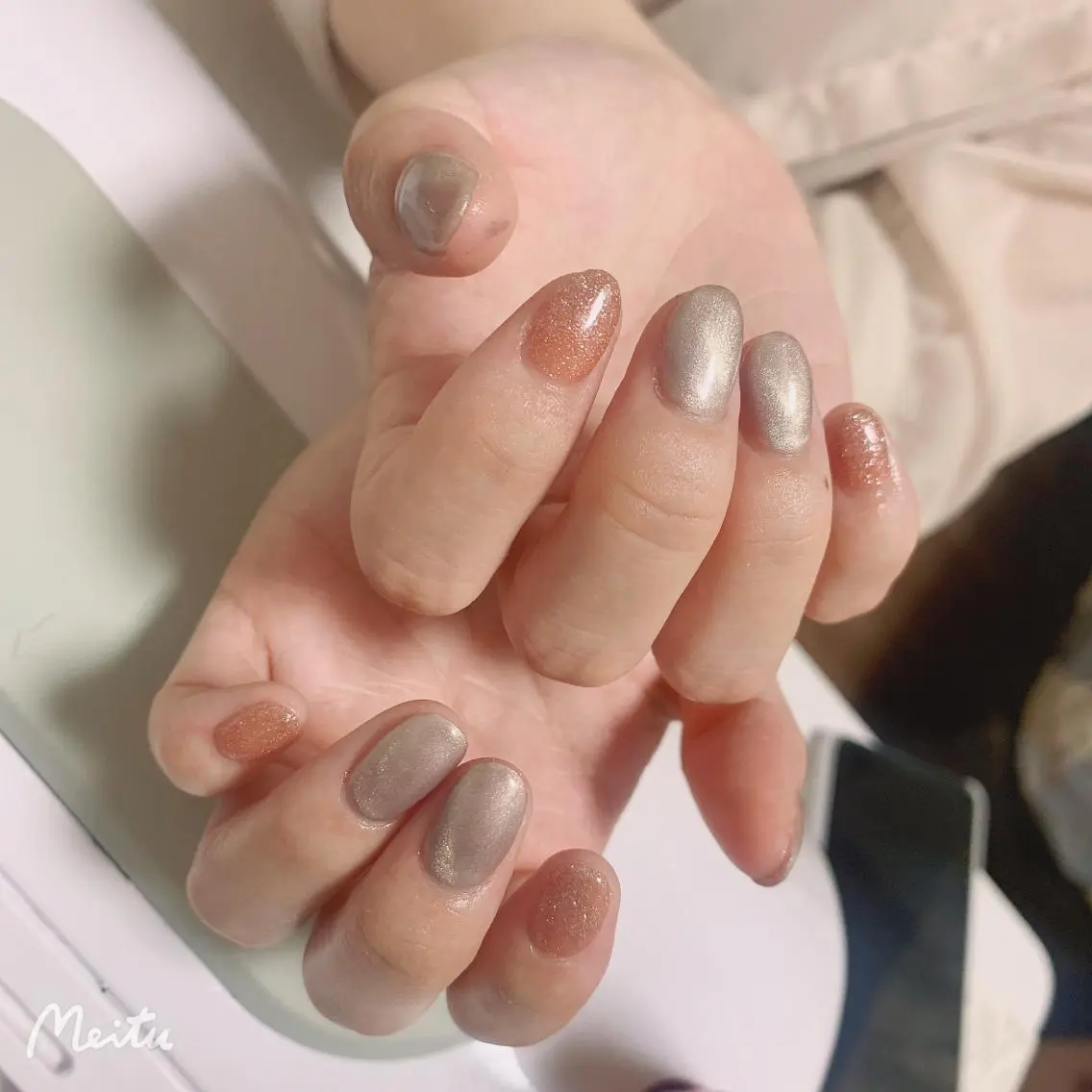 ネイル ラメ(グリッター) マグネットネイル 林 ✨syousyouのネイルデザイン