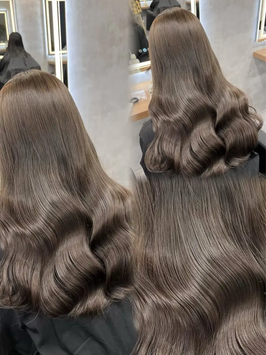 ロング カラー ヘアアレンジ ダメージレスカラー 🩵HIYO🩵のヘアスタイル