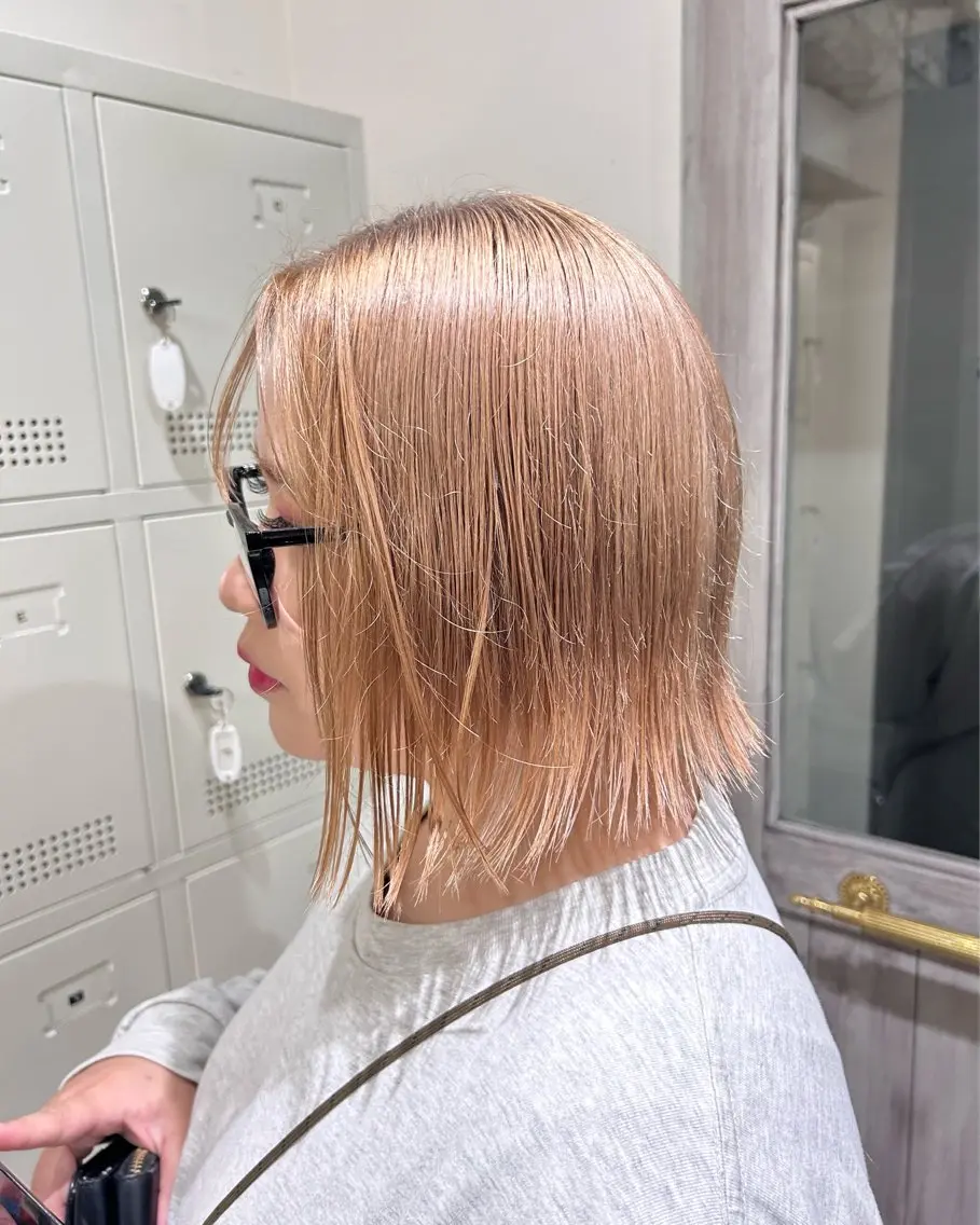 ミディアム ヘアカラー ayari🌸西梅田 カットモデル募集中✨のヘアスタイル