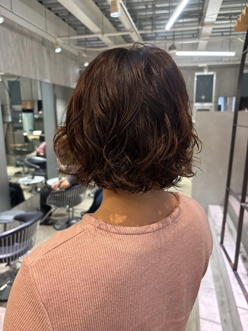 ショート パーマ カット パーマ 西田  美侑/ 前髪・顔周りカットのヘアスタイル