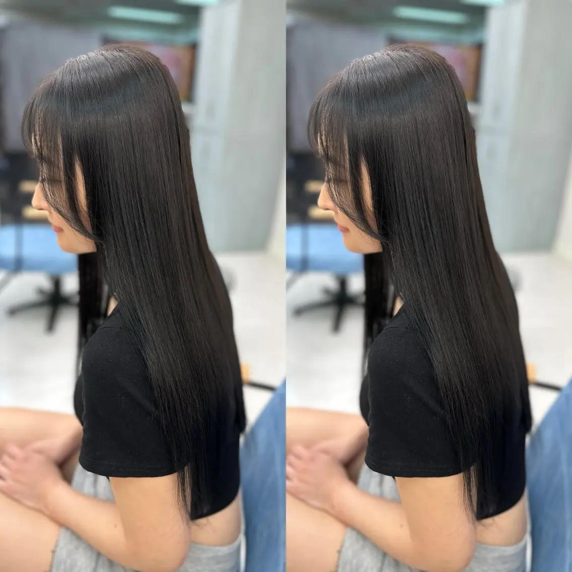 ロング 髪質改善🩵縮毛矯正 代々木/木下のヘアスタイル