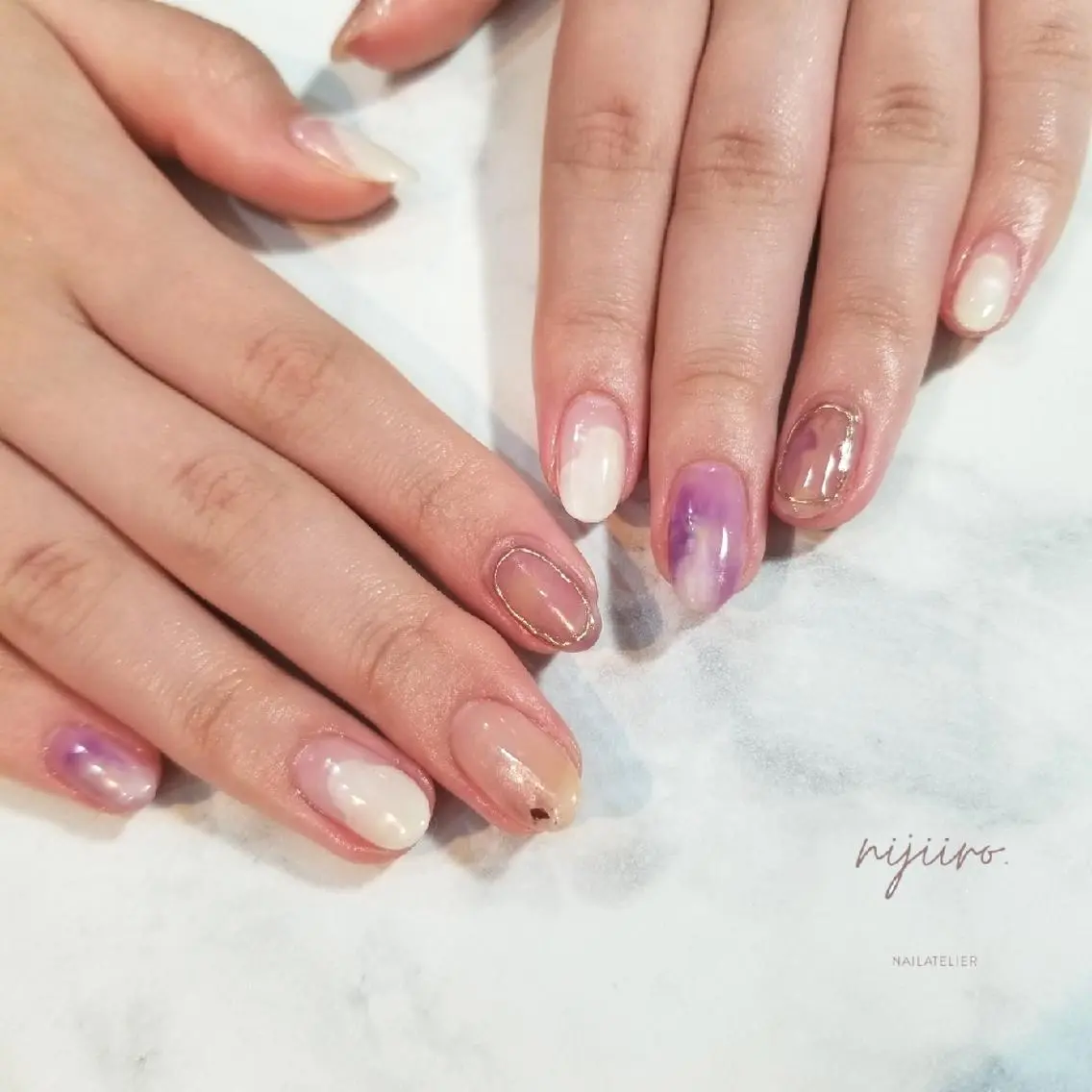 ネイル ニュアンスネイル ハンドネイル nijiiro🌈 サトウのネイルデザイン