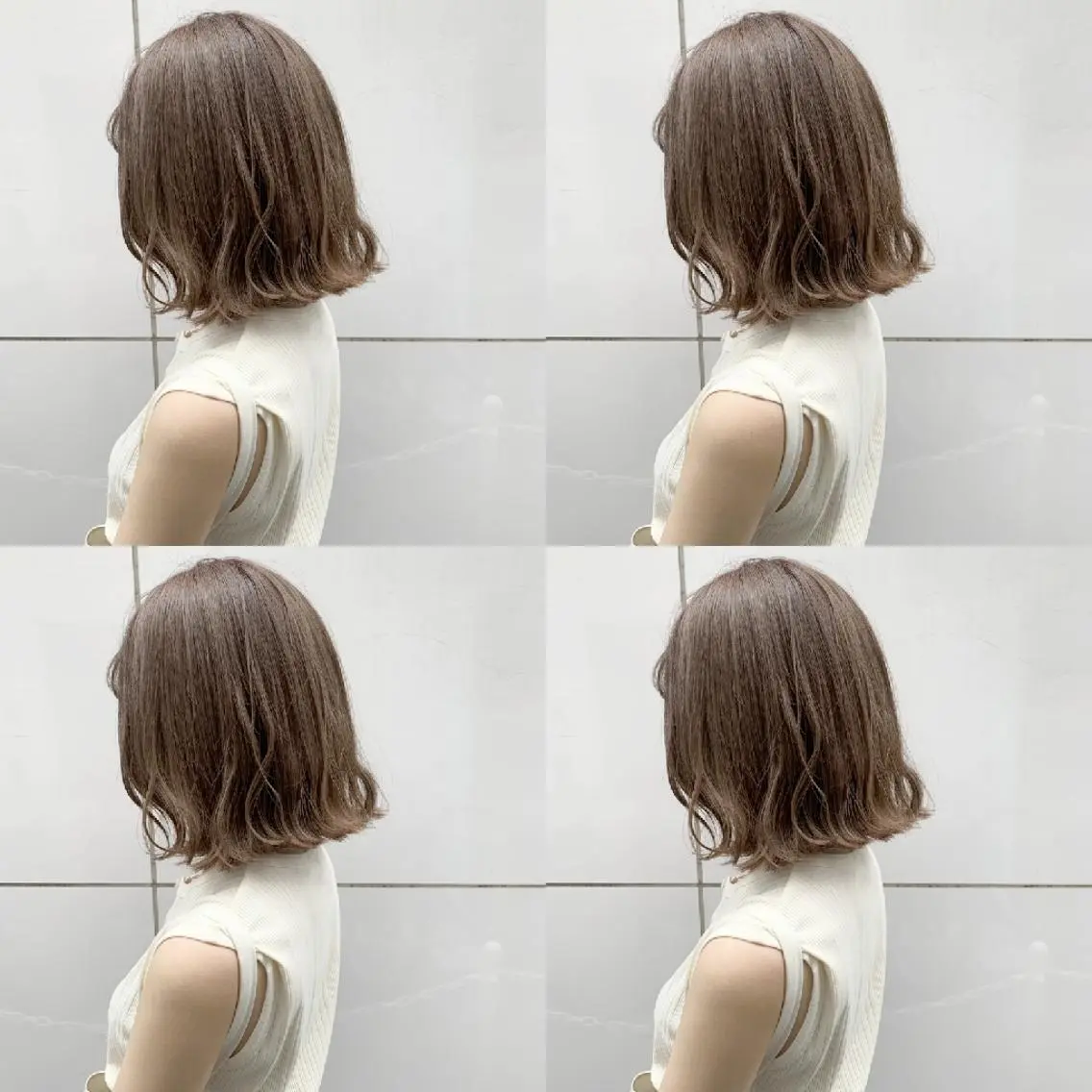 ミディアム カラー ヘアアレンジ 透明感カラー カット ヘアカラー トリートメント 竹内啓太 ボブのヘアスタイル