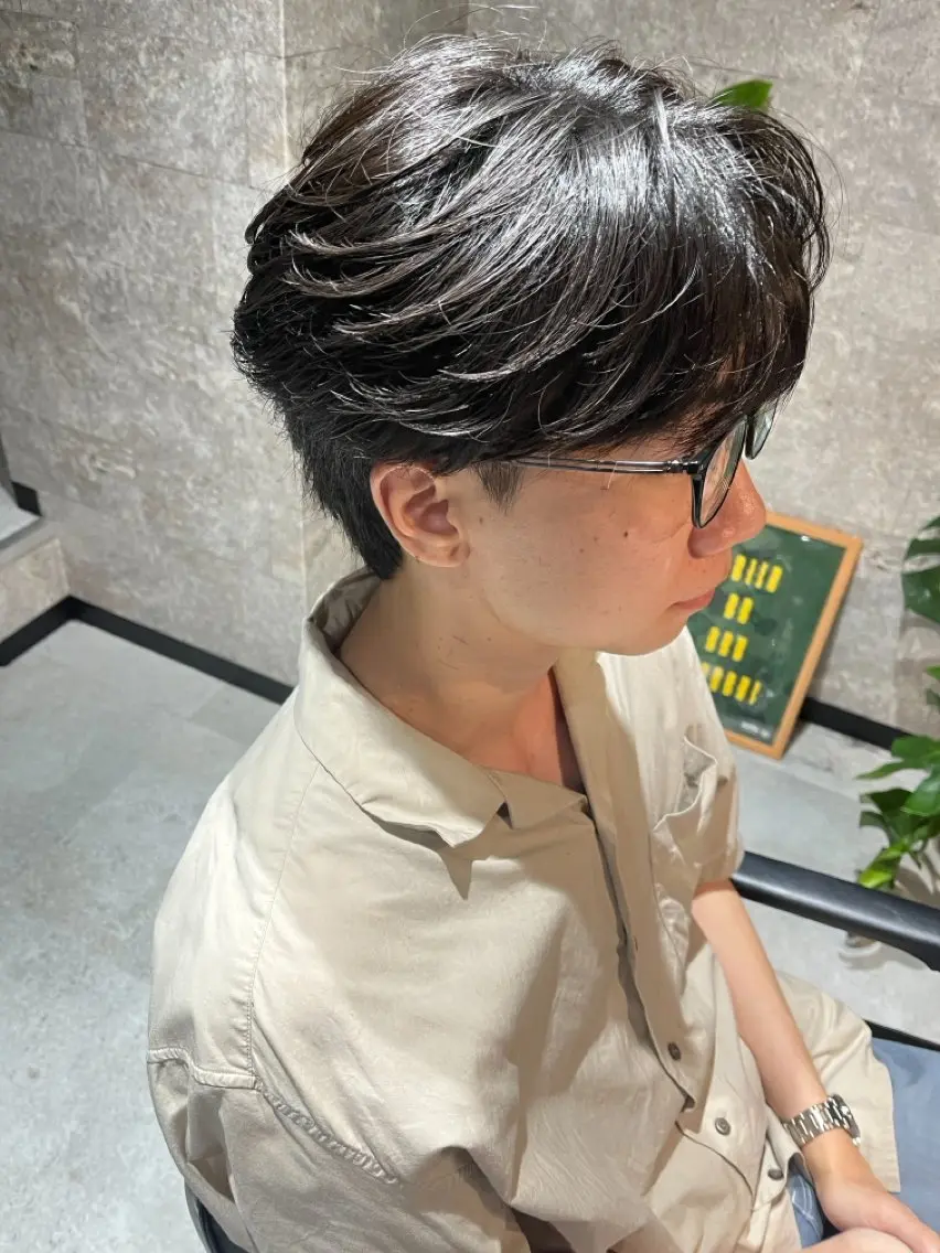 ショート パーマ メンズ カット パーマ matsui ／ anheloのヘアスタイル