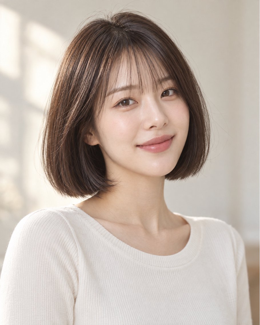 ショート カラー 切りっぱなしボブ ワンレンボブ ボブ ボブカット 募集中/村上廉のヘアスタイル