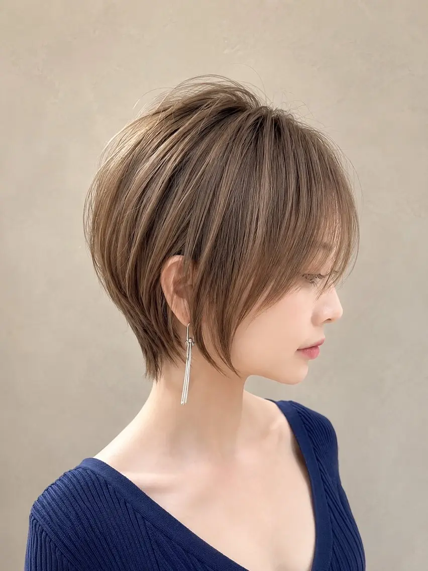 ショート ショートヘア レイヤーカット特化のヘアスタイル