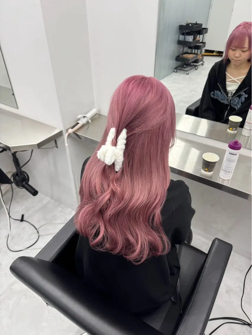 ロング カラー ピンク🎀/ベージ ュ🧸🥞/ユウキのヘアスタイル