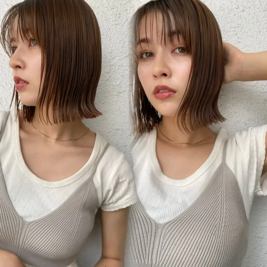 ショート ボブ 縮毛矯正 カット 縮毛矯正 HINA 仙台/ ボブ/縮毛矯正/韓国のヘアスタイル