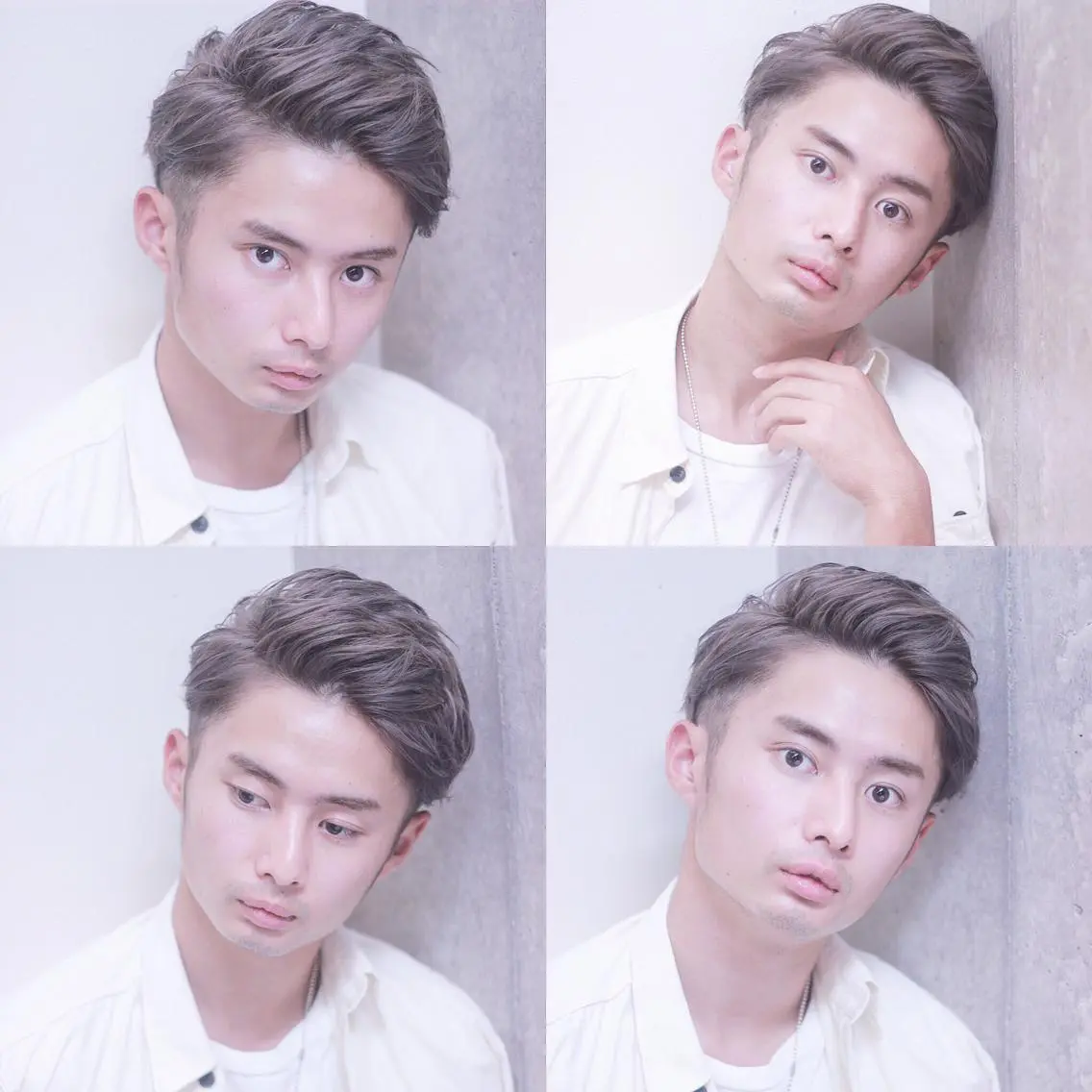 ショート カラー メンズ グレージュ 及川 光のヘアスタイル
