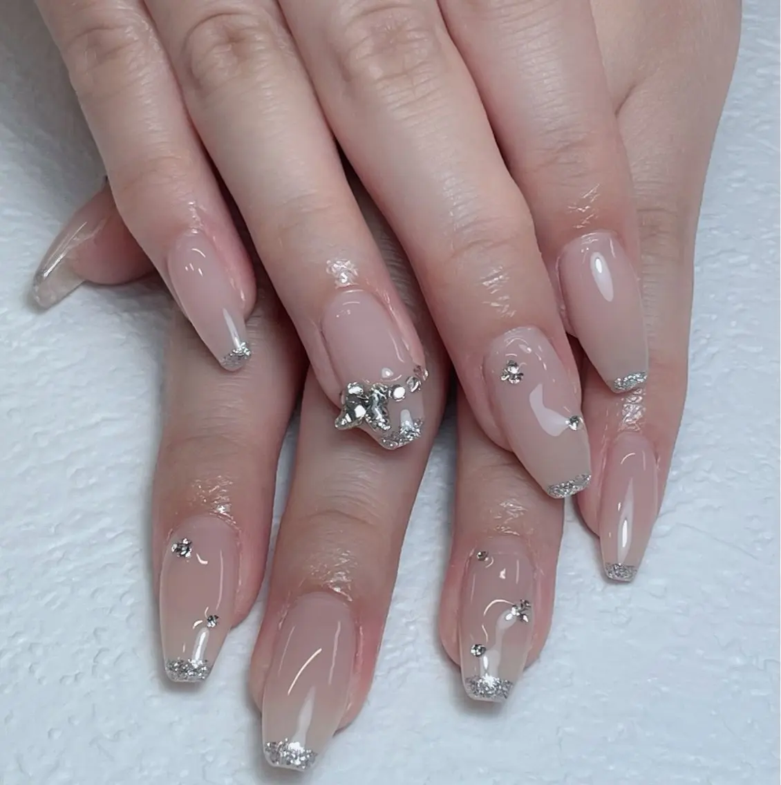 ネイル チークネイル 長さ出し フレンチネイル ジェルネイル 韓国ネイル 中野駅から2分 MEO NAILのネイルデザイン