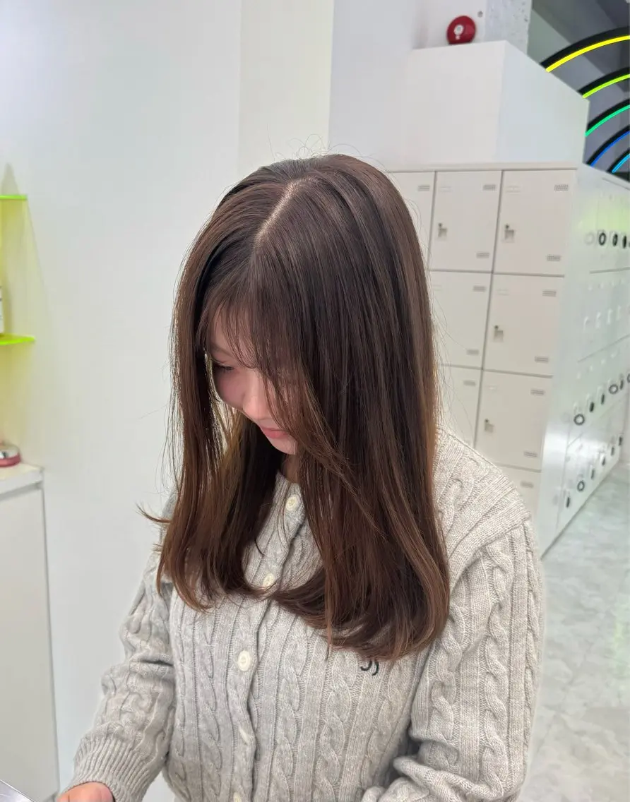 ロング カラー カット ヘアカラー トリートメント 韓国トレンドカット カラー🤍しゅうじのヘアスタイル