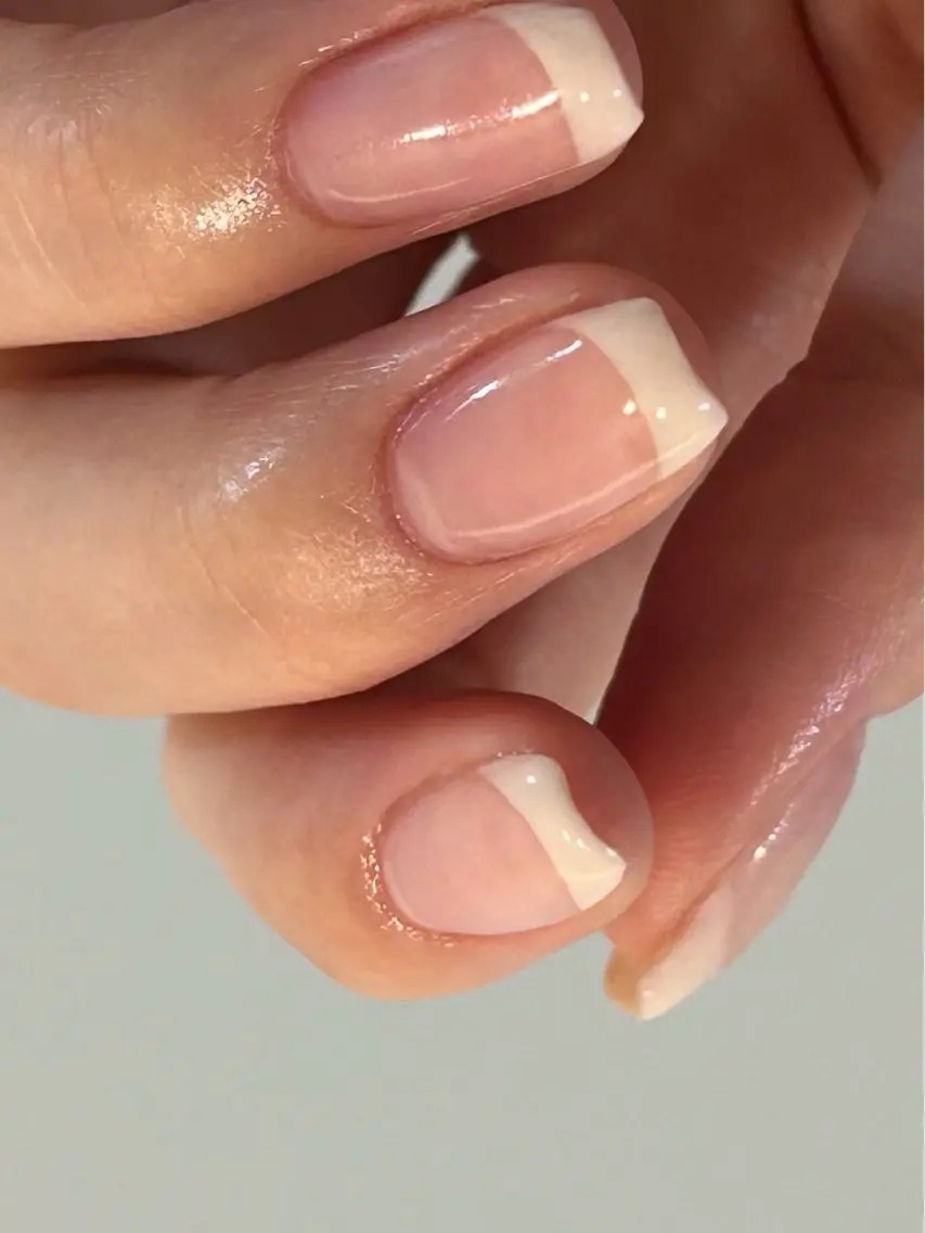 ネイル クリアネイル フレンチネイル mer-fudge- hotaruのネイルデザイン