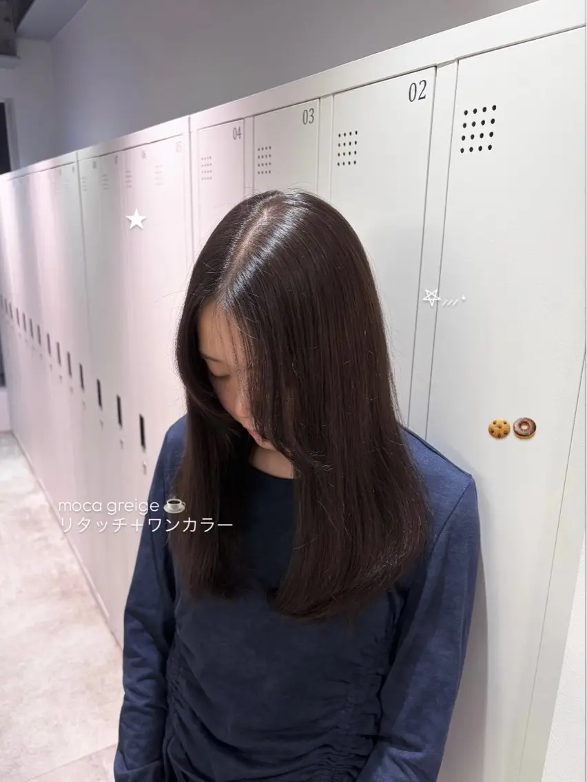 ミディアム カラー 透明感カラー 浦上 陽咲のヘアスタイル