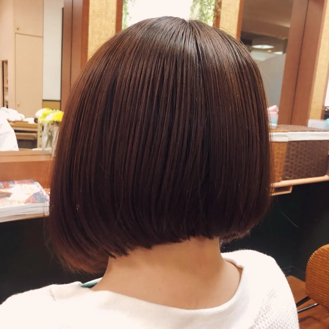 ミディアム ラベンダーブラウン ボブ ヘアカラー 髪質改善/艶カラー 塩野成一のヘアスタイル