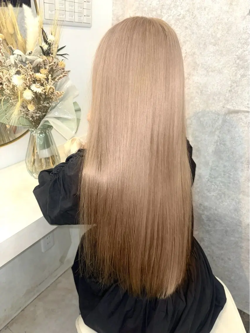 【平日限定🎀】韓国風ブリーチonカラー+1stepトリートメント付きෆの写真
