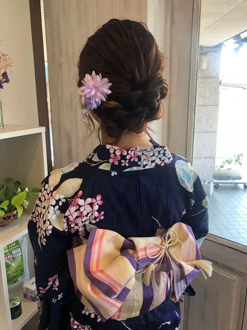 ［夏祭りに✨️］浴衣&ヘアアレンジの写真