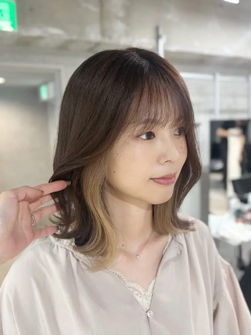 ミディアム ヘアカラー トリートメント 推しカラー/艶髪/ インナー/KAORIのヘアスタイル