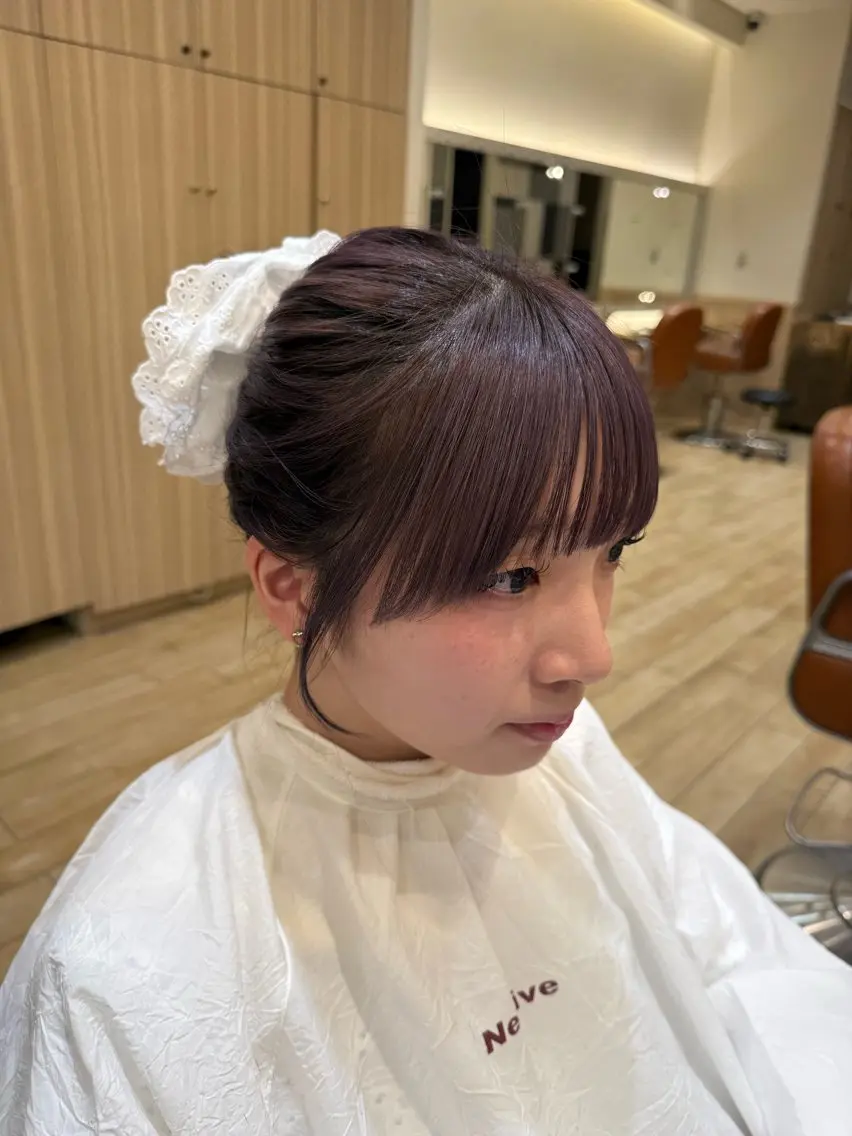 前髪カットの写真
