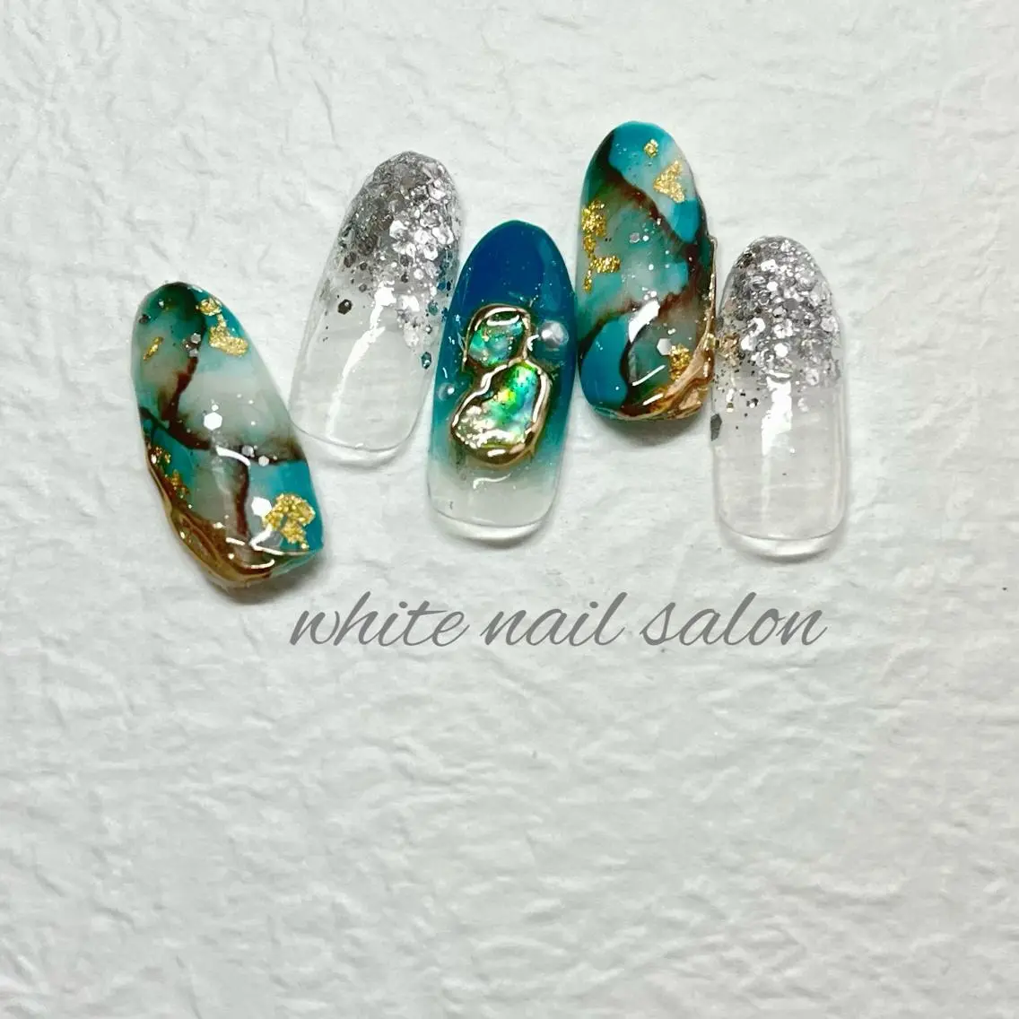 ネイル フットネイル ジェルネイル ハードジェル ラメ(グリッター) 持ち込み ハンドネイル white nail salonのネイルデザイン