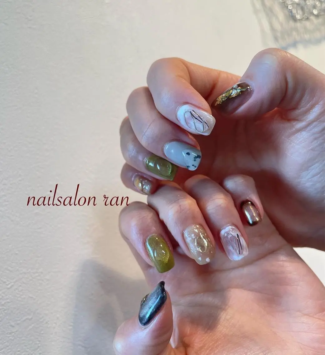 ネイル ニュアンスネイル nailsalon ranのネイルデザイン