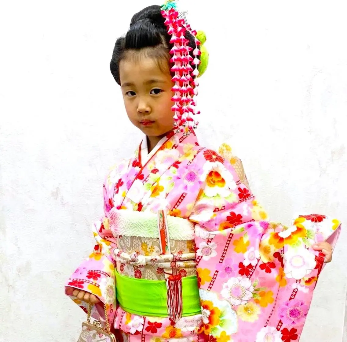 七五三キッズ女の子用ヘアセット+着付けの写真