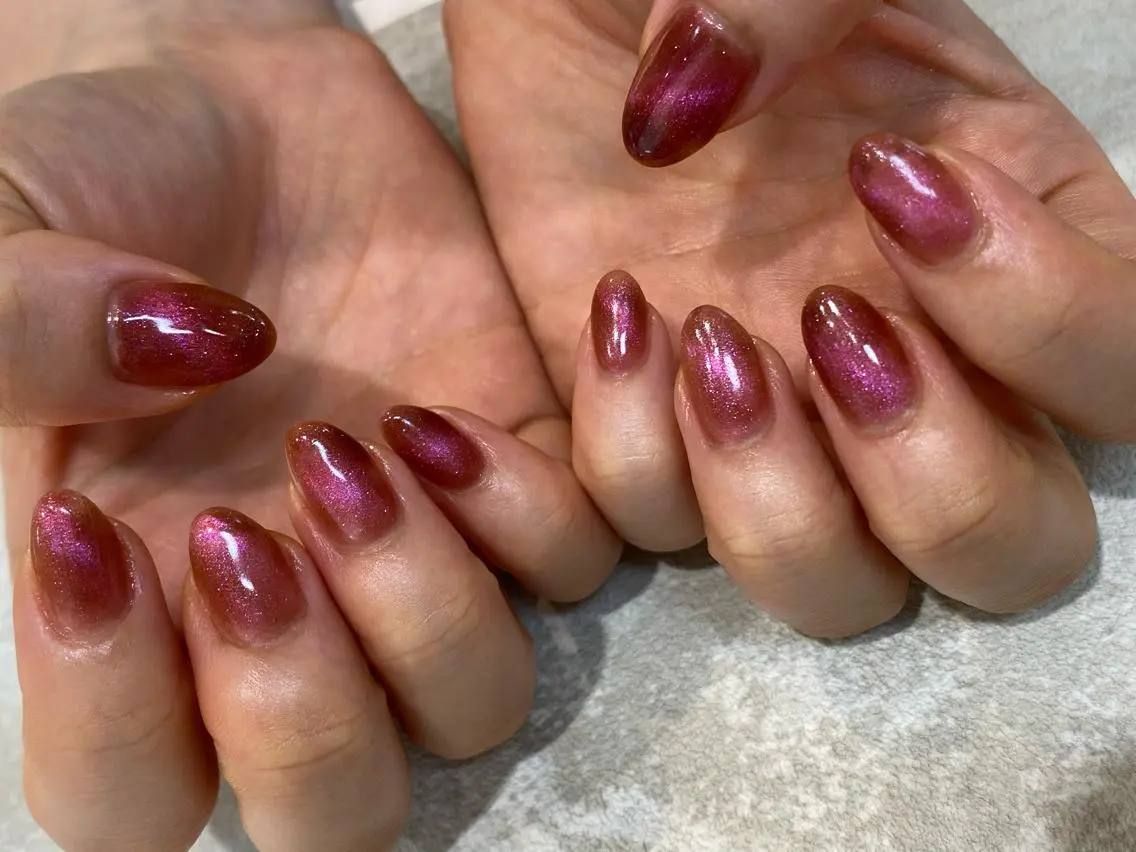 ネイル キラキラネイル マグネットネイル JurerEye☆ Marikoのネイルデザイン