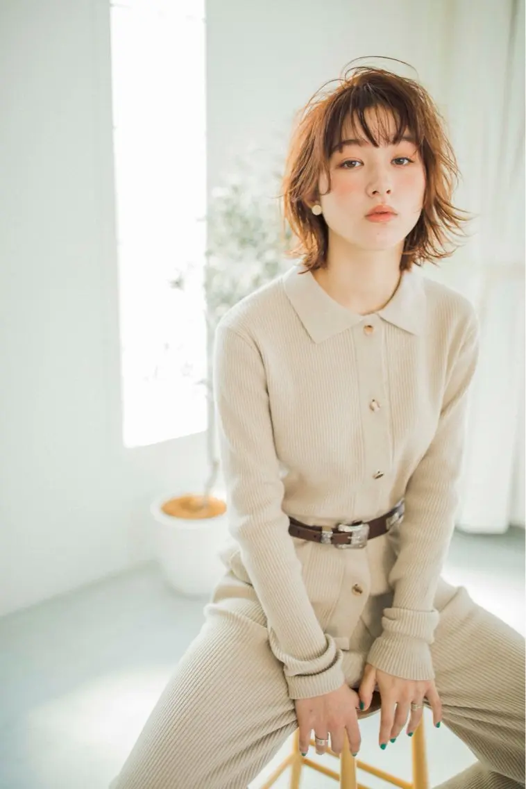 ミディアム カラー 透明感カラー ヘアカラー トリートメント ヘッドスパ 🪐透明感カラー/ カワクボ モネのヘアスタイル