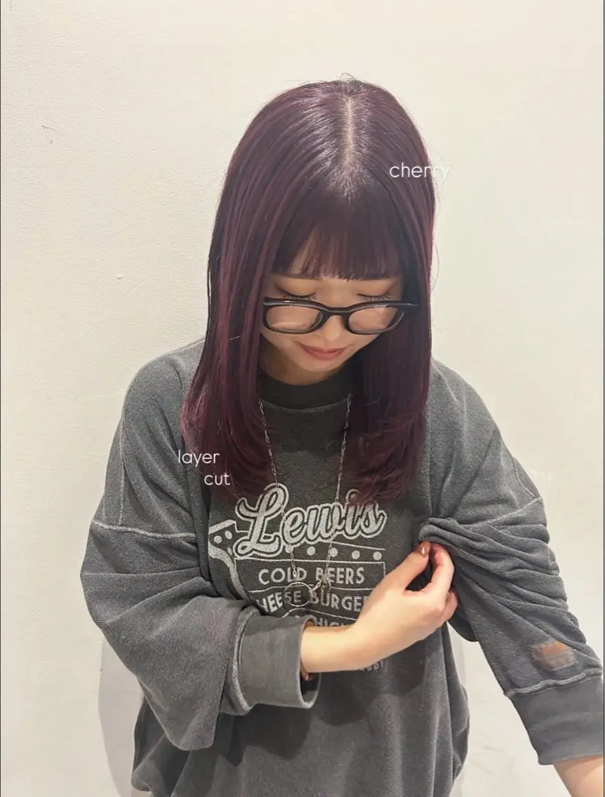 セミロング ヘアカラー hana _のヘアスタイル