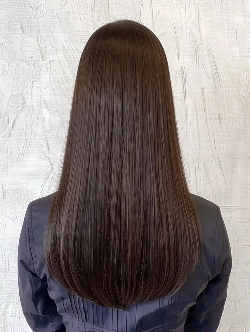 セミロング 髪質改善 酸性ストレート カット 縮毛矯正 トリートメント 銀座/レイヤー 🌷nonoka🌷のヘアスタイル