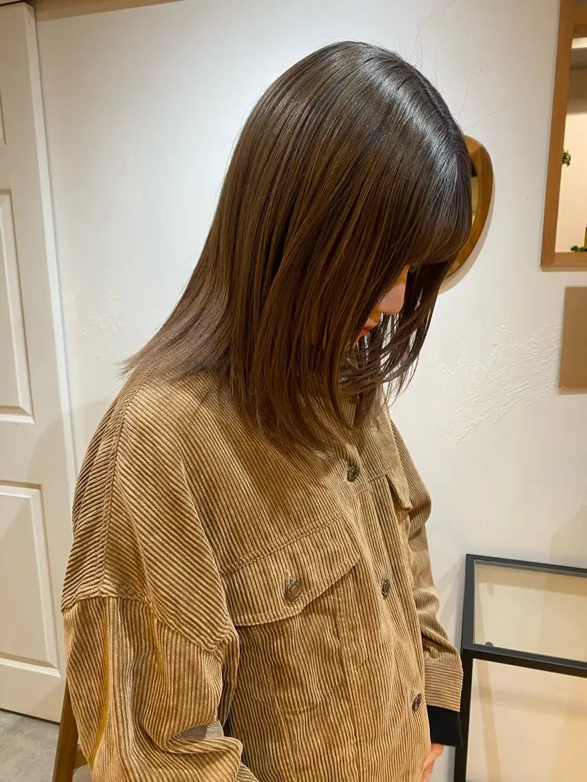 ミディアム ヘアカラー 透明感カラー ☆akoのヘアスタイル