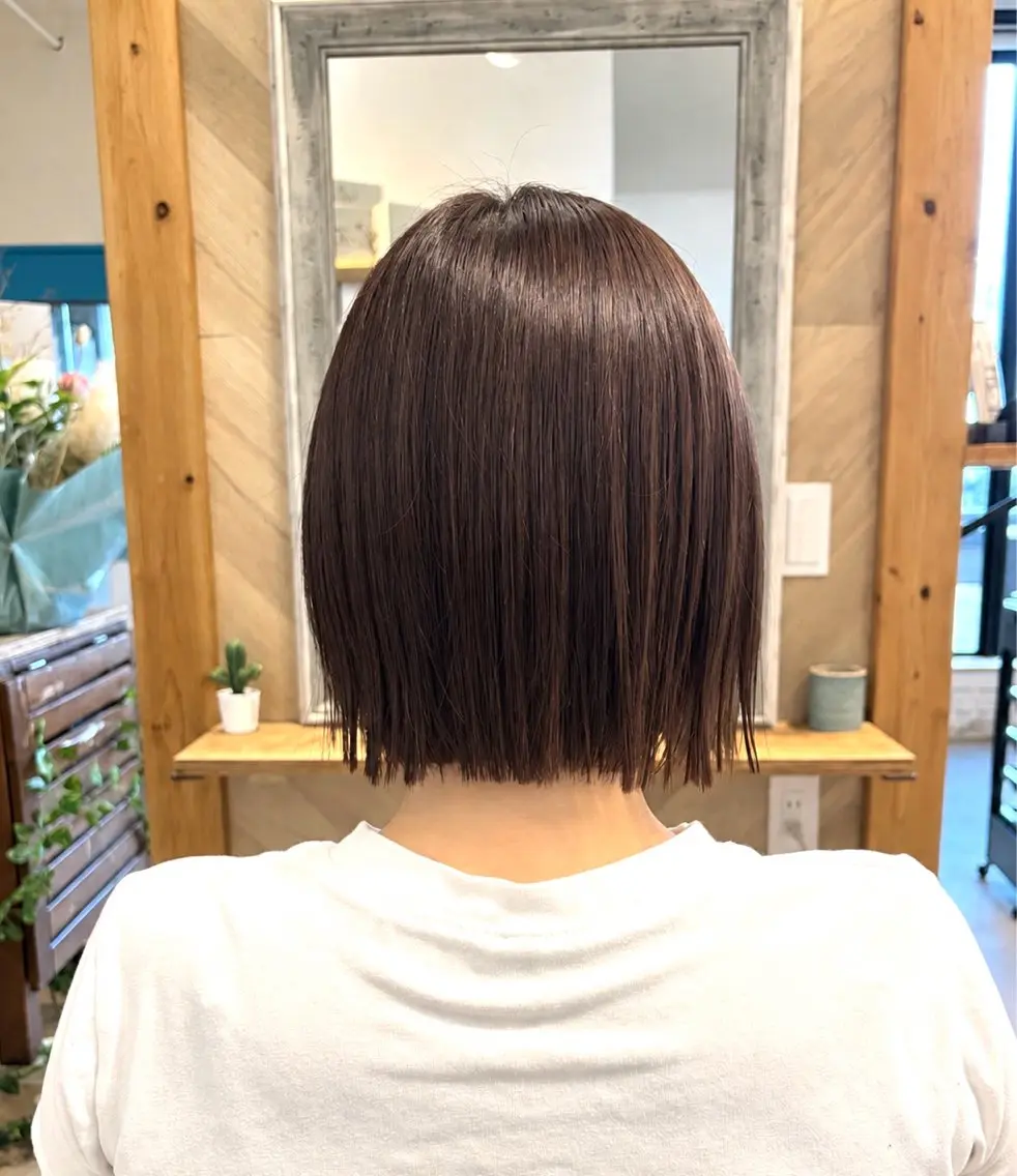 ミディアム カラー ボブ カット ヘアカラー トリートメント 艶髪カラー🤍ྀི MISAKI🩷ྀིのヘアスタイル