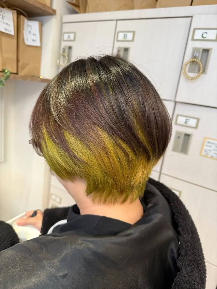 ショート カラー ヘアカラー ショート×カラー 🦊堀米早紀【荻窪】のマツエク・マツパデザイン