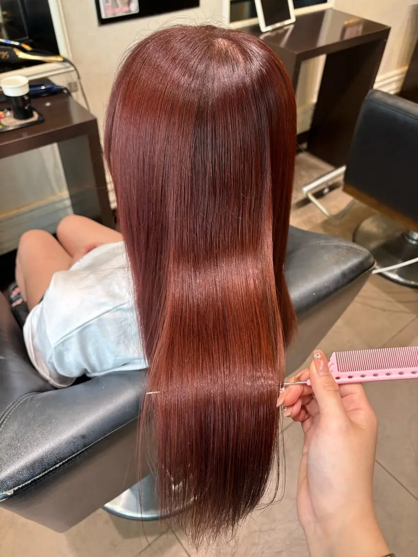 ロング カラー カット ヘアカラー トリートメント 艶カラー｜束感マツエ ク｜airi۫ ꣑ৎのヘアスタイル