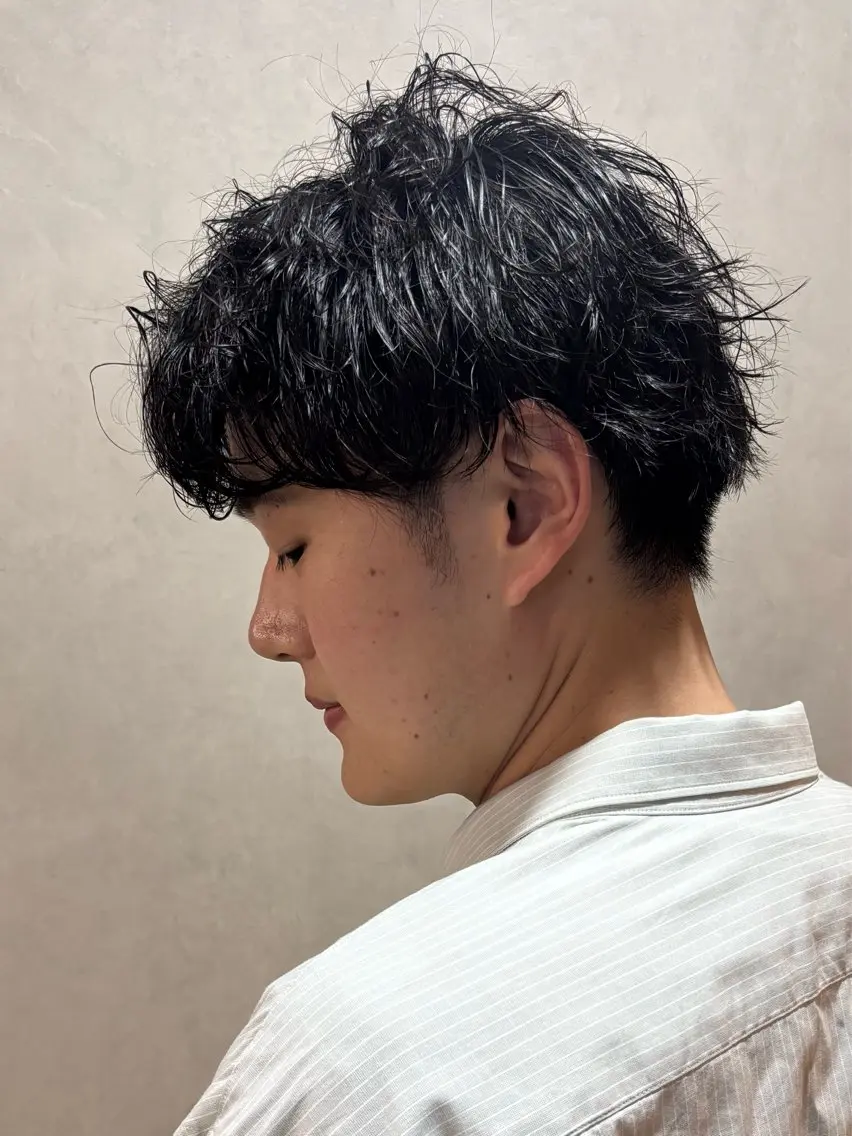 ショート パーマ メンズ カット パーマ mellow men 's MIZUKIのヘアスタイル