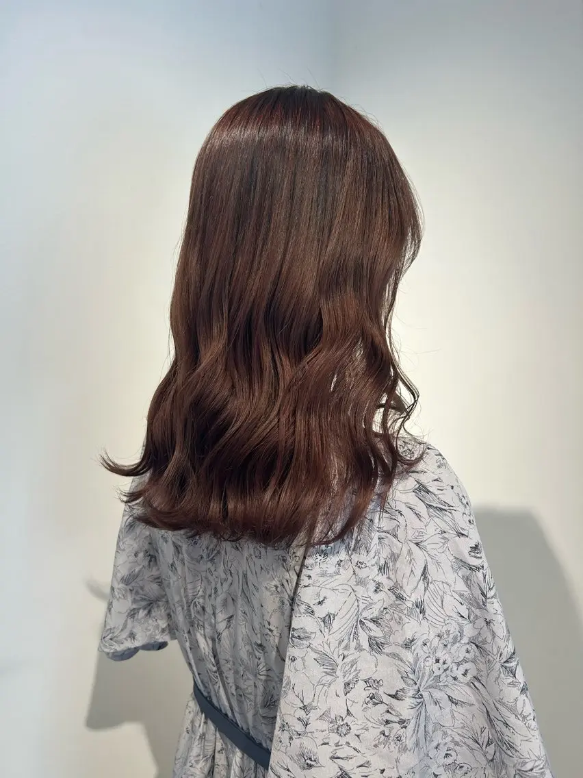 カラー ブラウンカラー ピンクカラー QUATRO水戸🌷 小沢青空のヘアスタイル