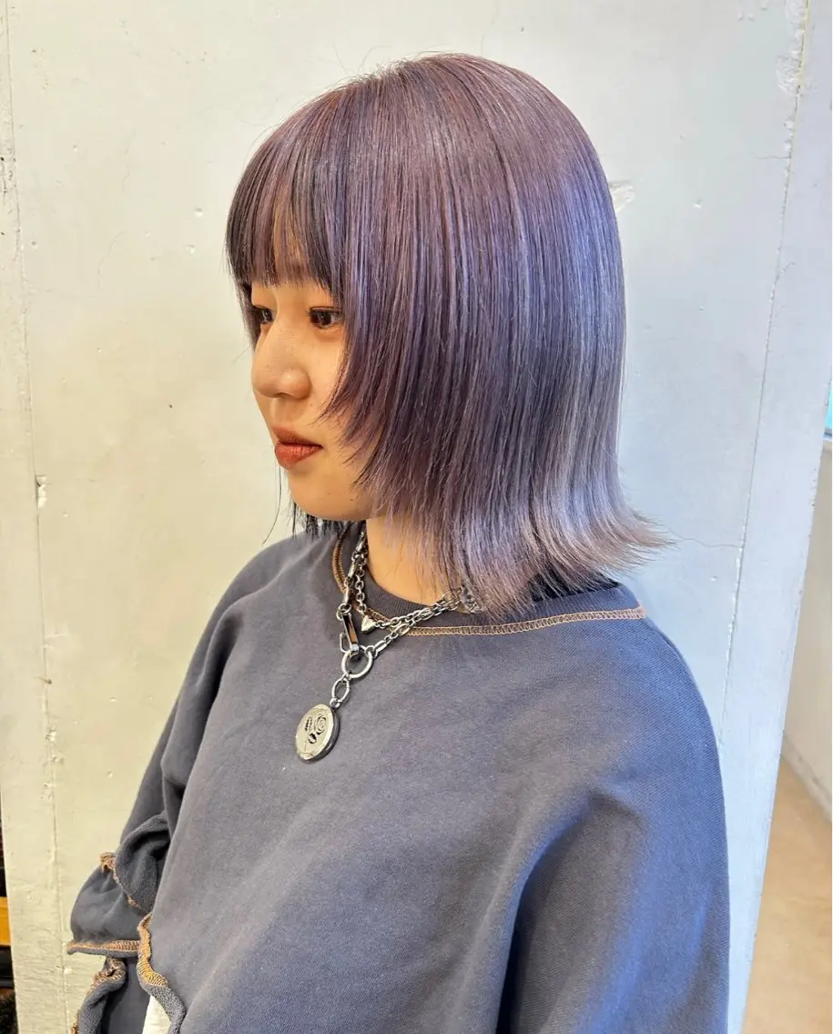 ミディアム ヘアカラー ゆうき あすかのヘアスタイル