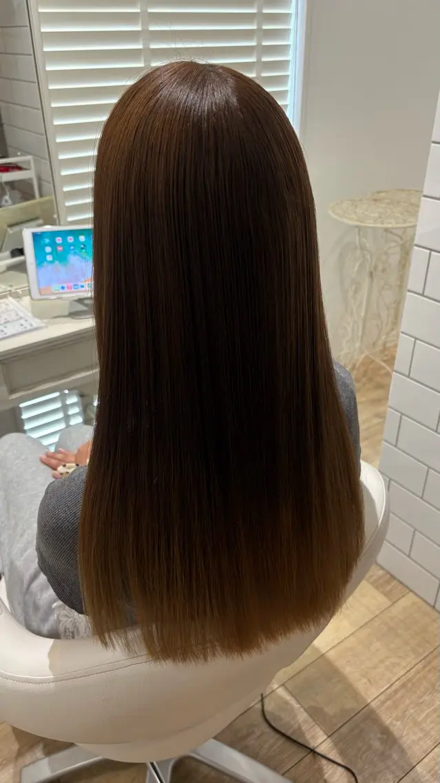 ロング カラー カット 似合わせ 顔周りYUUGAのヘアスタイル