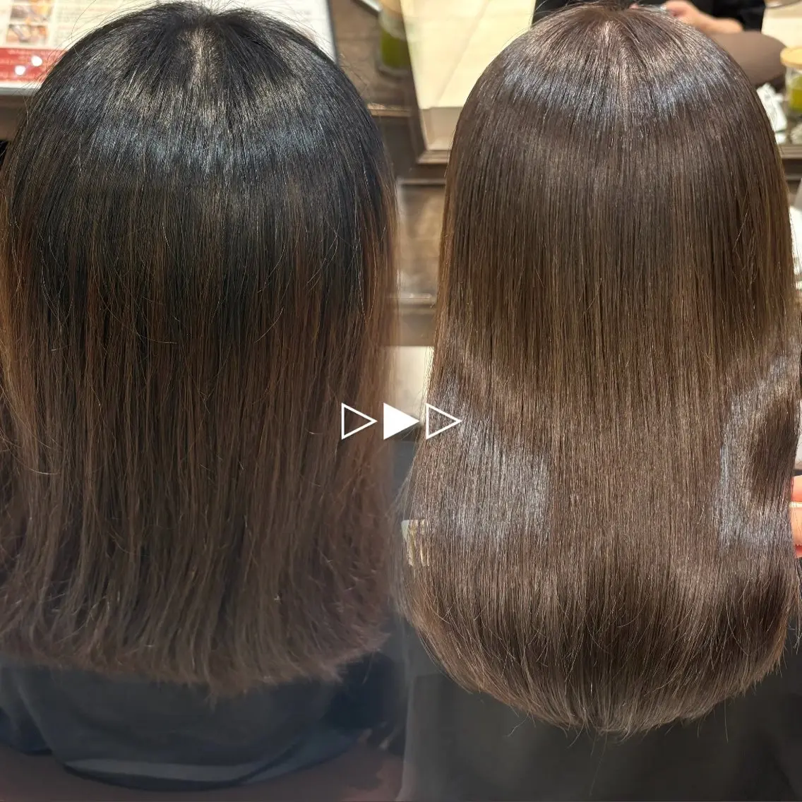 カラー グレージュ オリーブグレージュ オリーブグレー 宮下 紗歩のヘアスタイル